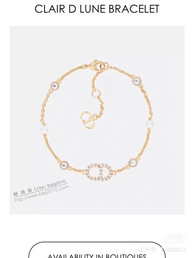 Dior飾品 迪奧經典熱銷款鑲鑽手鏈項鏈 套裝  zgd1042